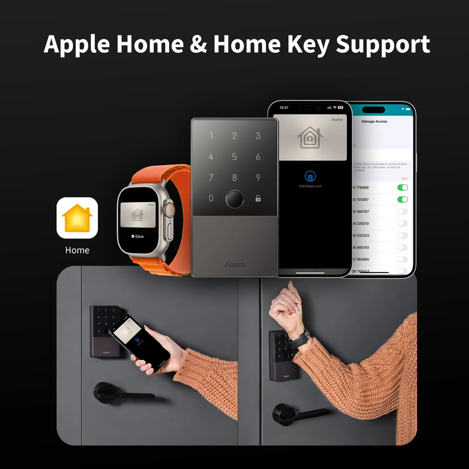 Aqara Smart Lock U100 with M100 Hub Kit (Silver) - Image 4